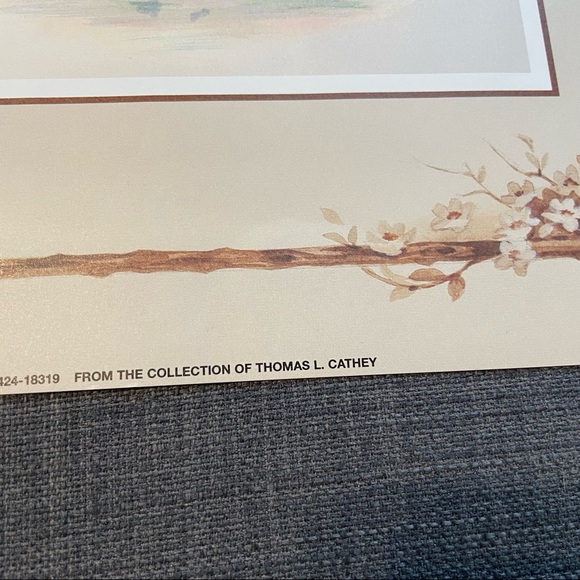 Vintage Girl With Dogs Litho From The Collection of Thomas L.Cathey FRAMED - Picture 3 of 7